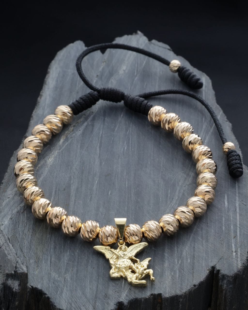 PULSERA TEJIDA D.SAN MIGUEL Y BALIN DIAMANTADO #6