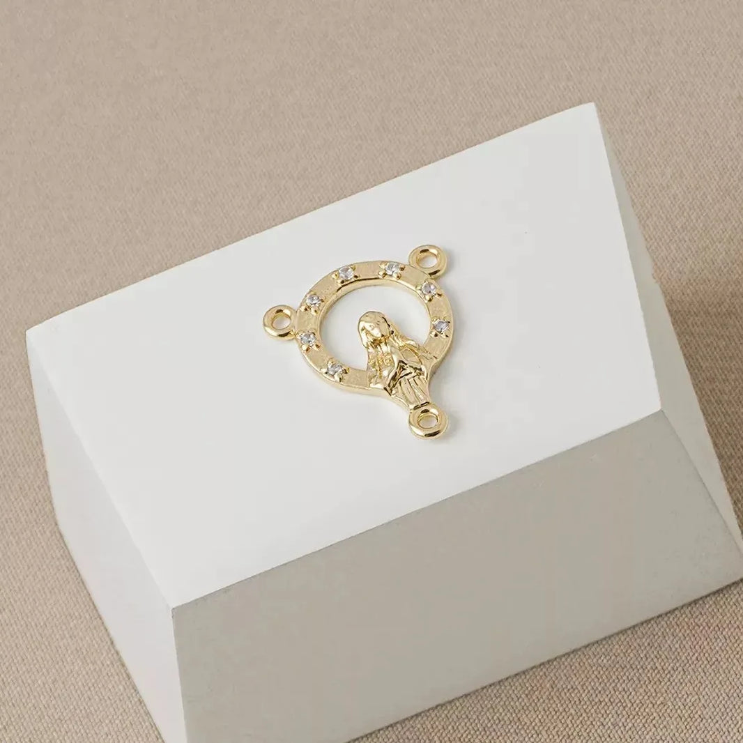 Cadena Crucero con Circonias 1.8 Cms Cristal