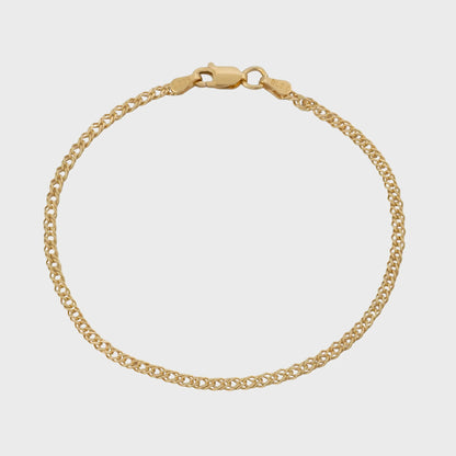 Pulsera Cubana Cruzada 2,4 mm 19.5 Cms