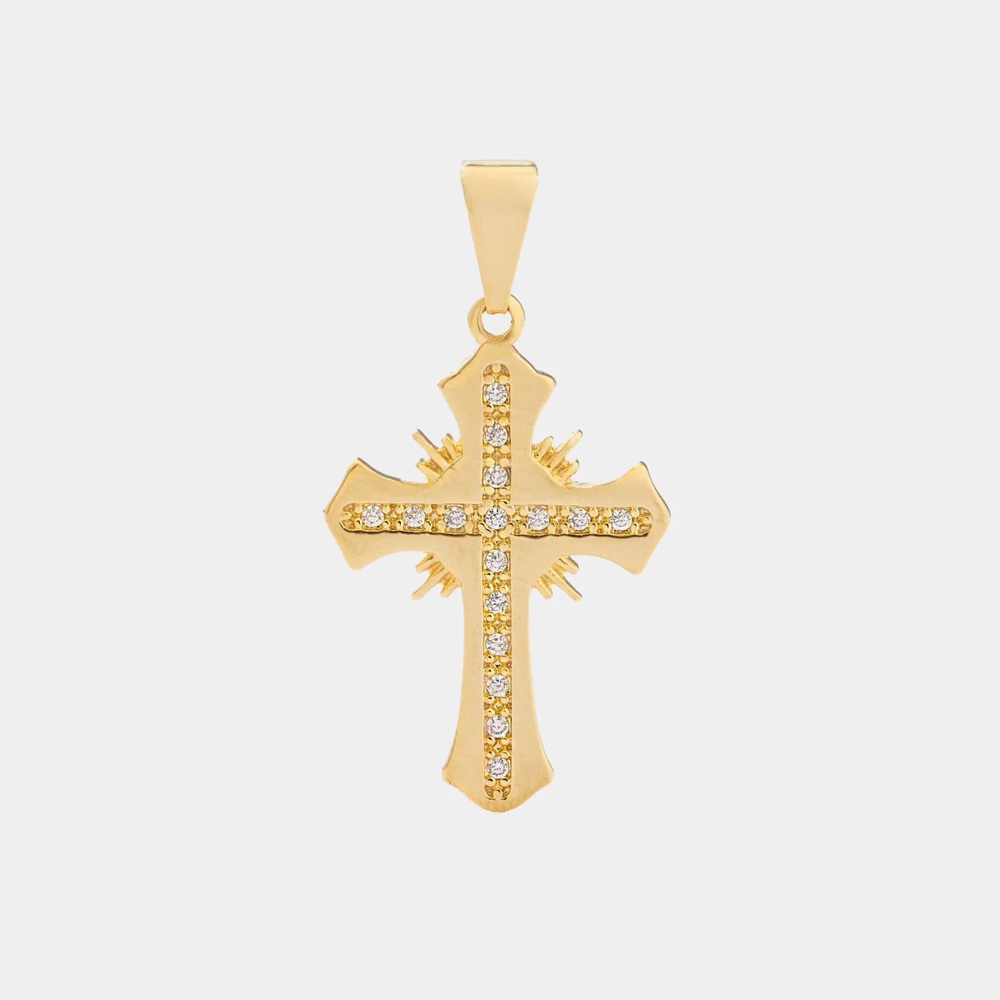 Dije Cruz Sagrada Circonias Cristal
