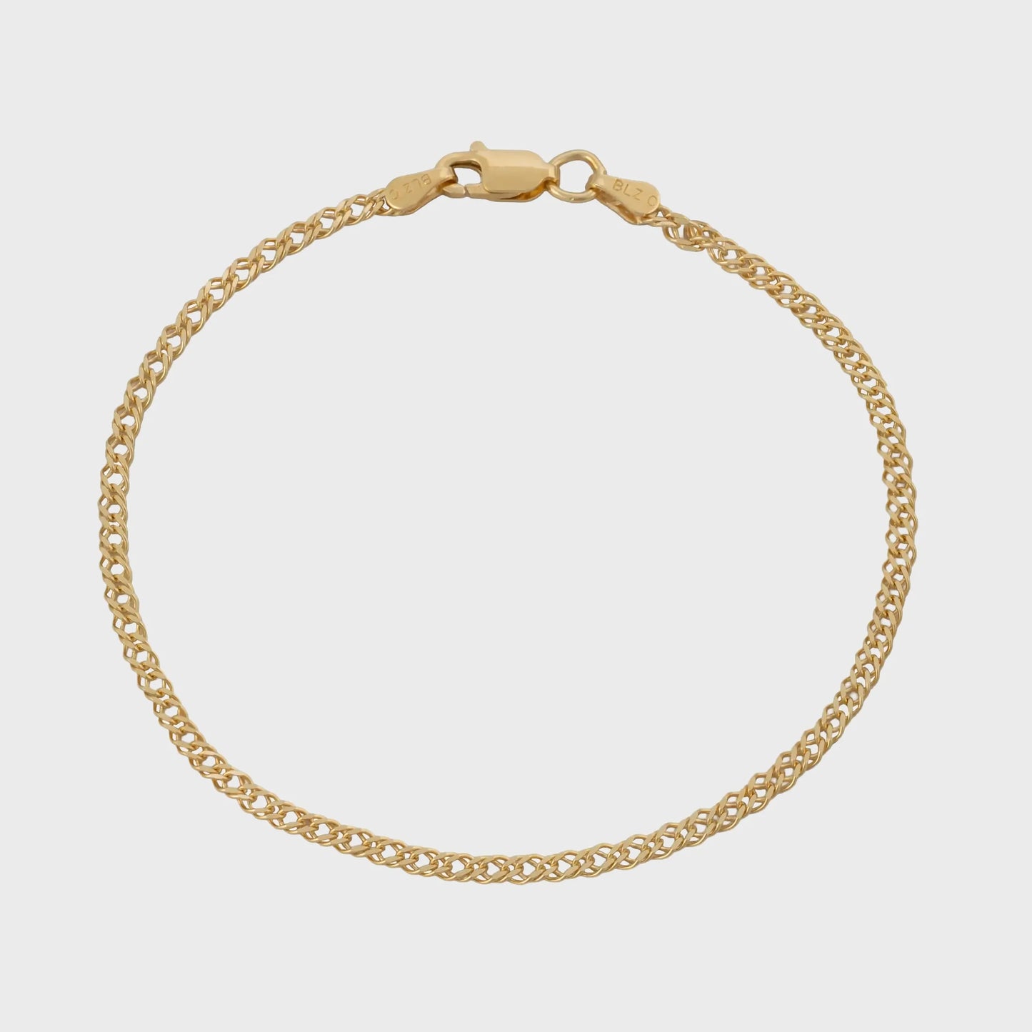 Pulsera Cubana Cruzada 2,4 mm 19.5 Cms