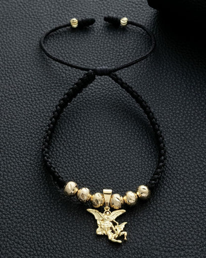 PULSERA TEJIDA D.SAN MIGUEL Y BALIN DIAMANTADO #6