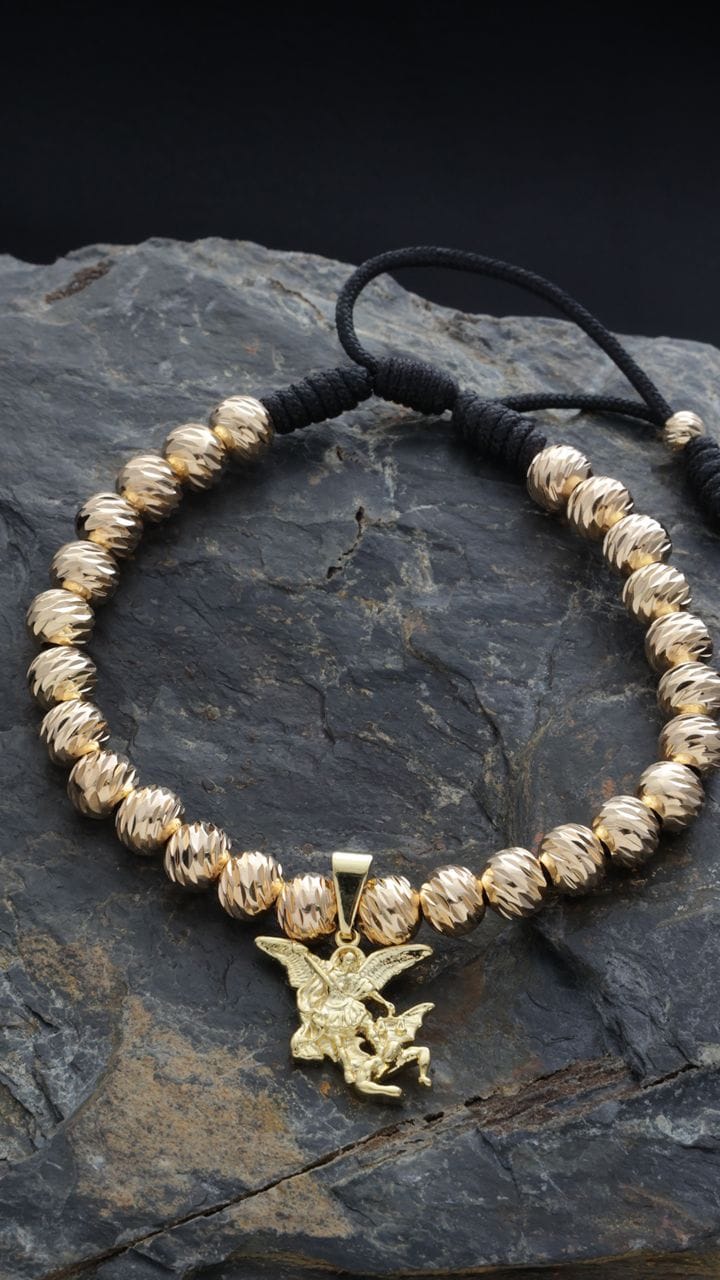 PULSERA TEJIDA D.SAN MIGUEL Y BALIN DIAMANTADO #6