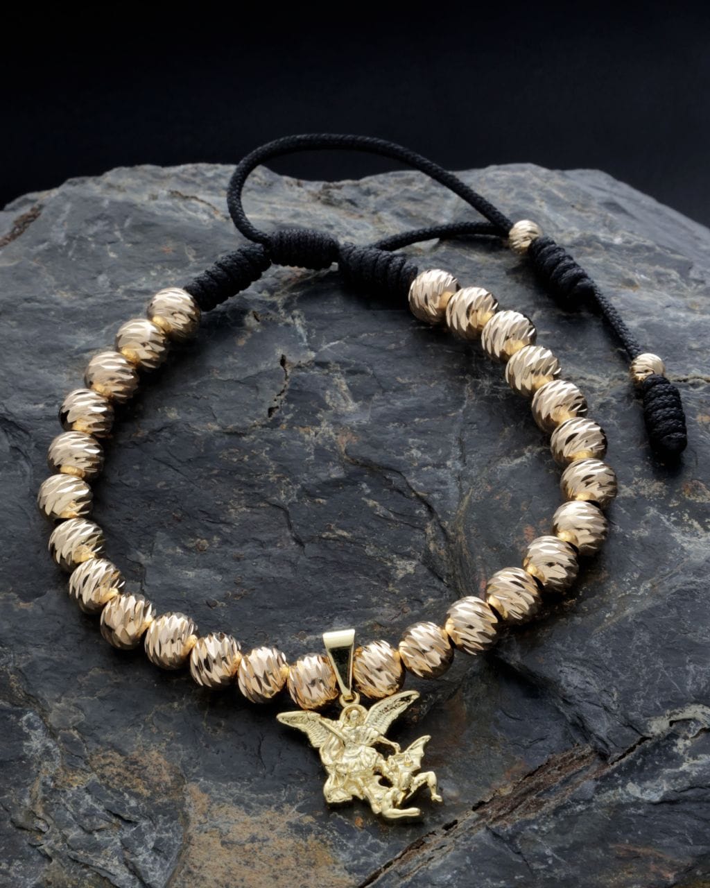 PULSERA TEJIDA D.SAN MIGUEL Y BALIN DIAMANTADO #6