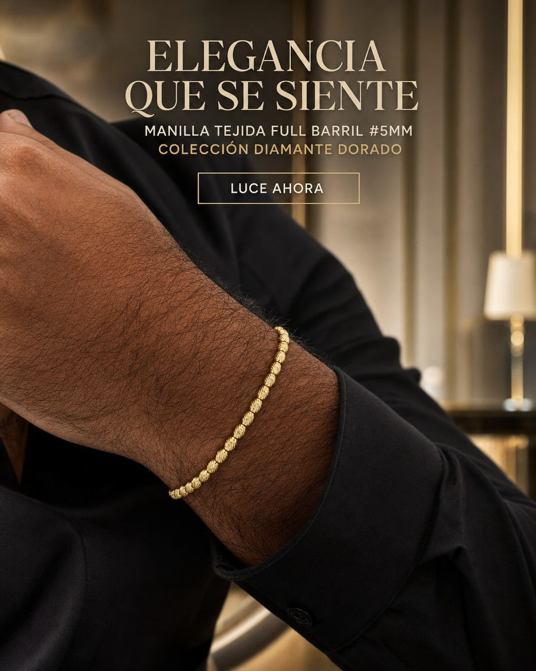 PULSERA TEJIDA ORO LAMINADO IT FULL BARRIL #5