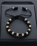 MANILLA TEJIDA CON BALINERIA DIAMANTADA #6 Y NEOPRENO RAYADO