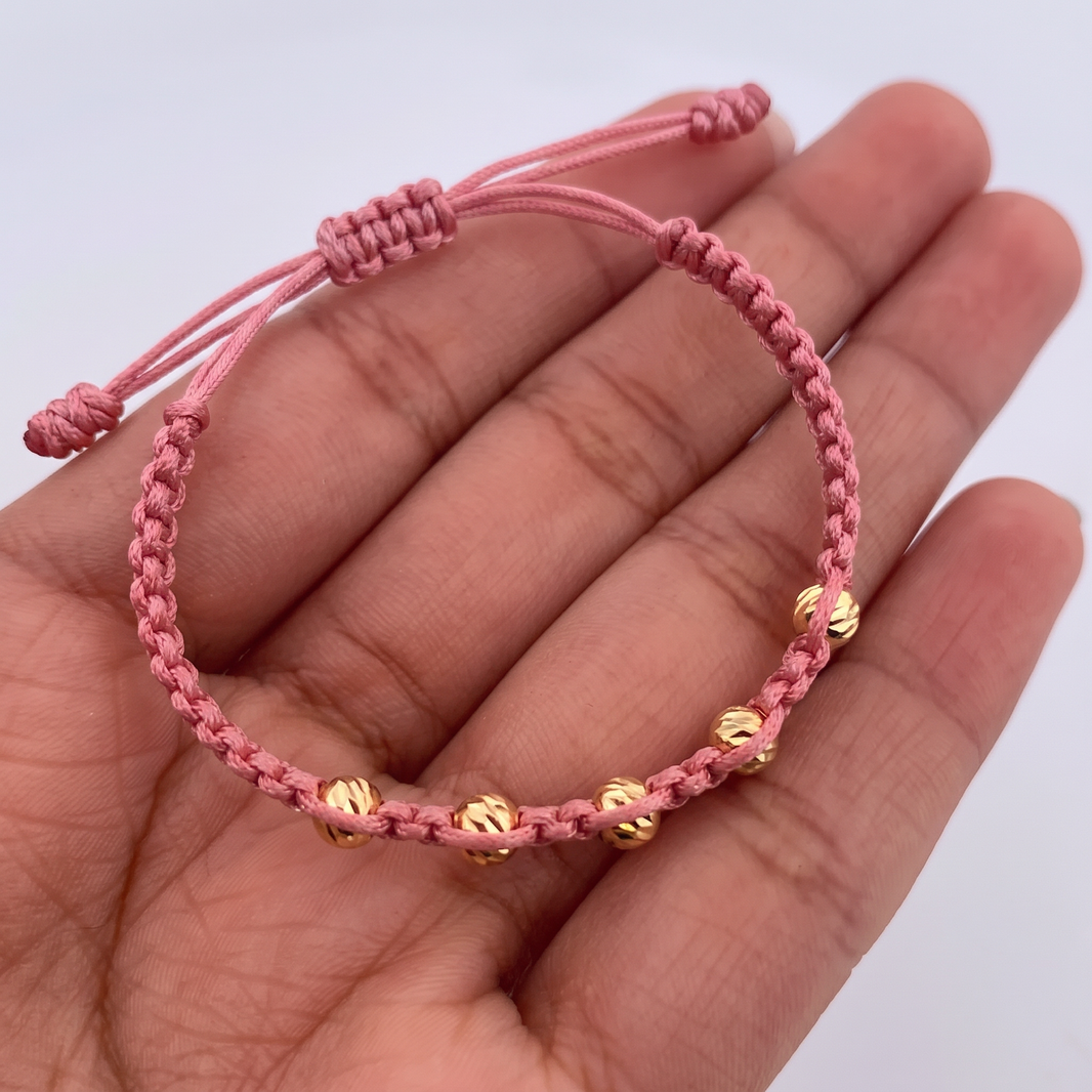 MANILLA ROSADA BALIN 4MM / 5 UND DIAMANTADAS