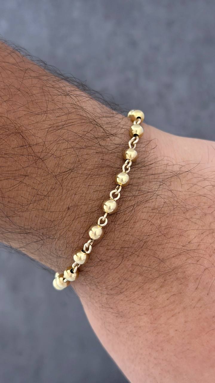 PULSERA EN ALAMBRE CON BALIN LISO #5
