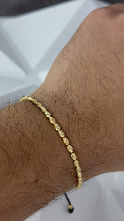 PULSERA TEJIDA ORO LAMINADO IT FULL BARRIL #5